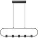 Saros LED 42 inch Matte Black Linear Chandelier Ceiling Light