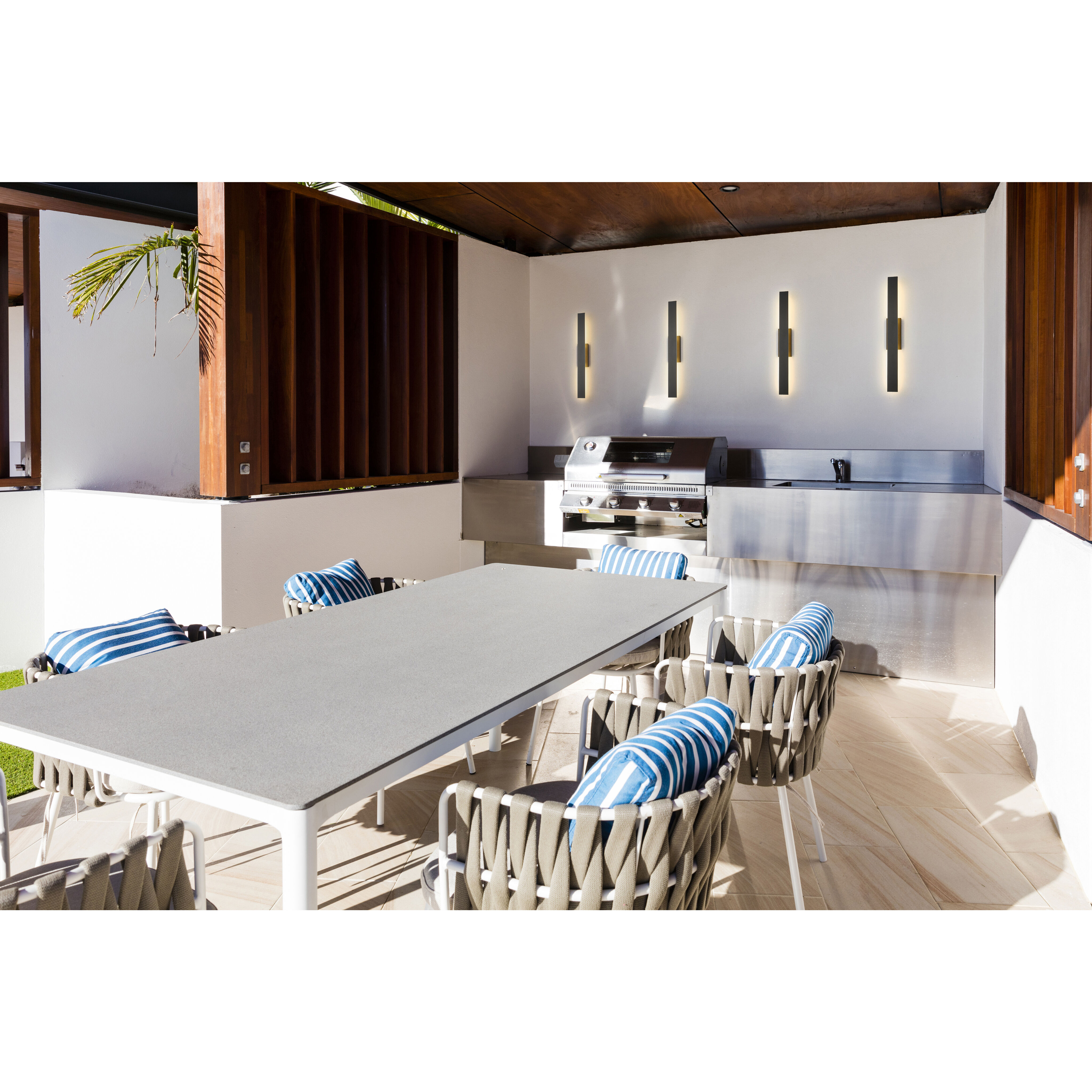 Stylet LED 3.75 inch Sand Black Outdoor Wall Light