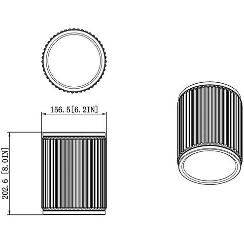 Stari LED 6.25 inch Modern Gold Flush Mount Ceiling Light