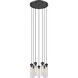 Beau 7 Light 18 inch Matte Black Chandelier Ceiling Light