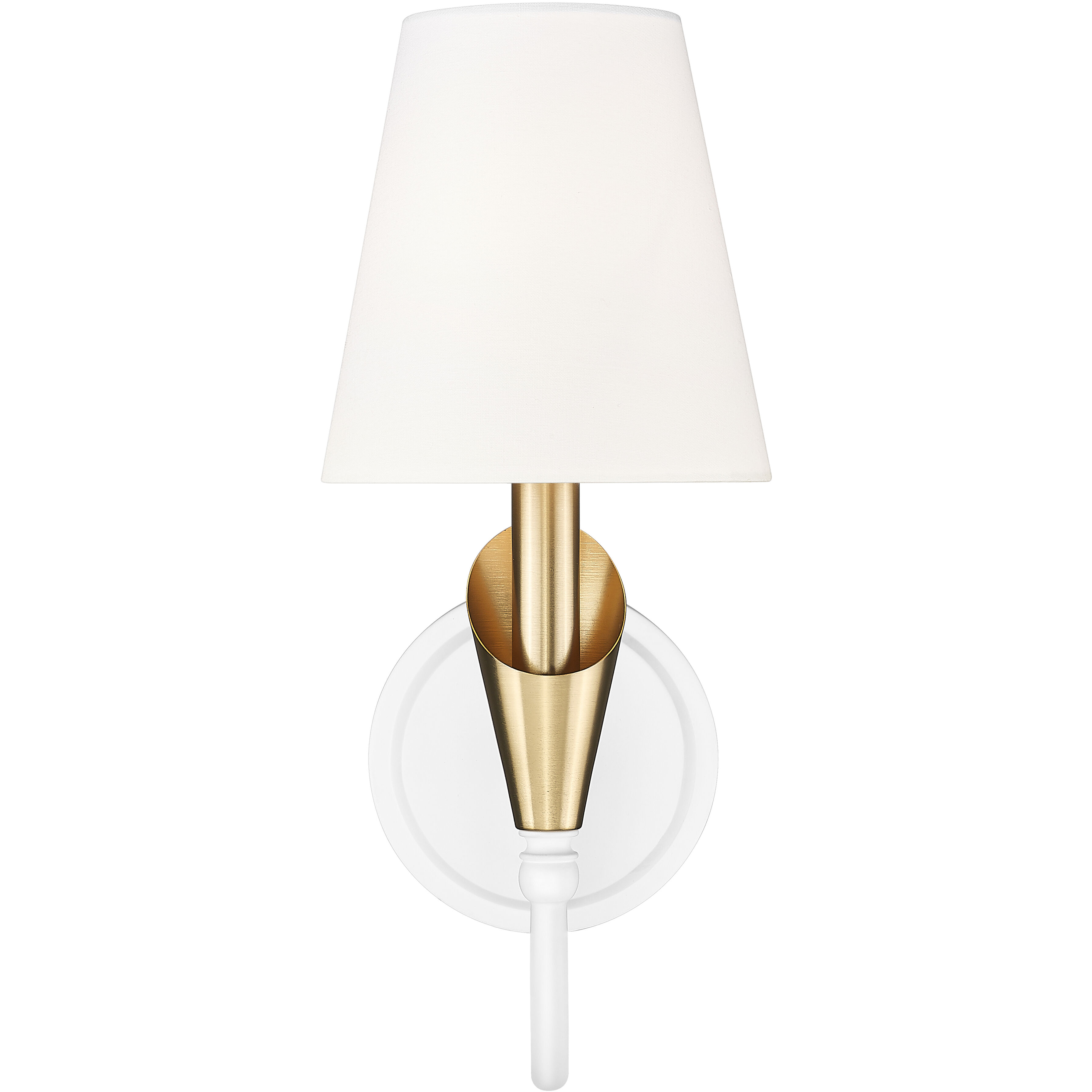 Claudelle Wall Sconce Wall Light in Textured White and Modern Gold
