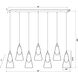 Aimie Linear Chandelier Ceiling Light in Brushed Nickel