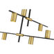 Calumet 6 Light 30 inch Matte Black and Olde Brass Chandelier Ceiling Light in Matte Black and Factory Bronze