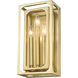 Easton 3 Light 8 inch Rubbed Brass Wall Sconce Wall Light