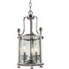 Wyndham 3 Light 8.5 inch Brushed Nickel Pendant Ceiling Light