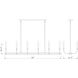 Haylie 12 Light 56 inch Matte Black and Olde Brass Linear Chandelier Ceiling Light