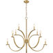 Cordelia 10 Light 40 inch Modern Gold Chandelier Ceiling Light