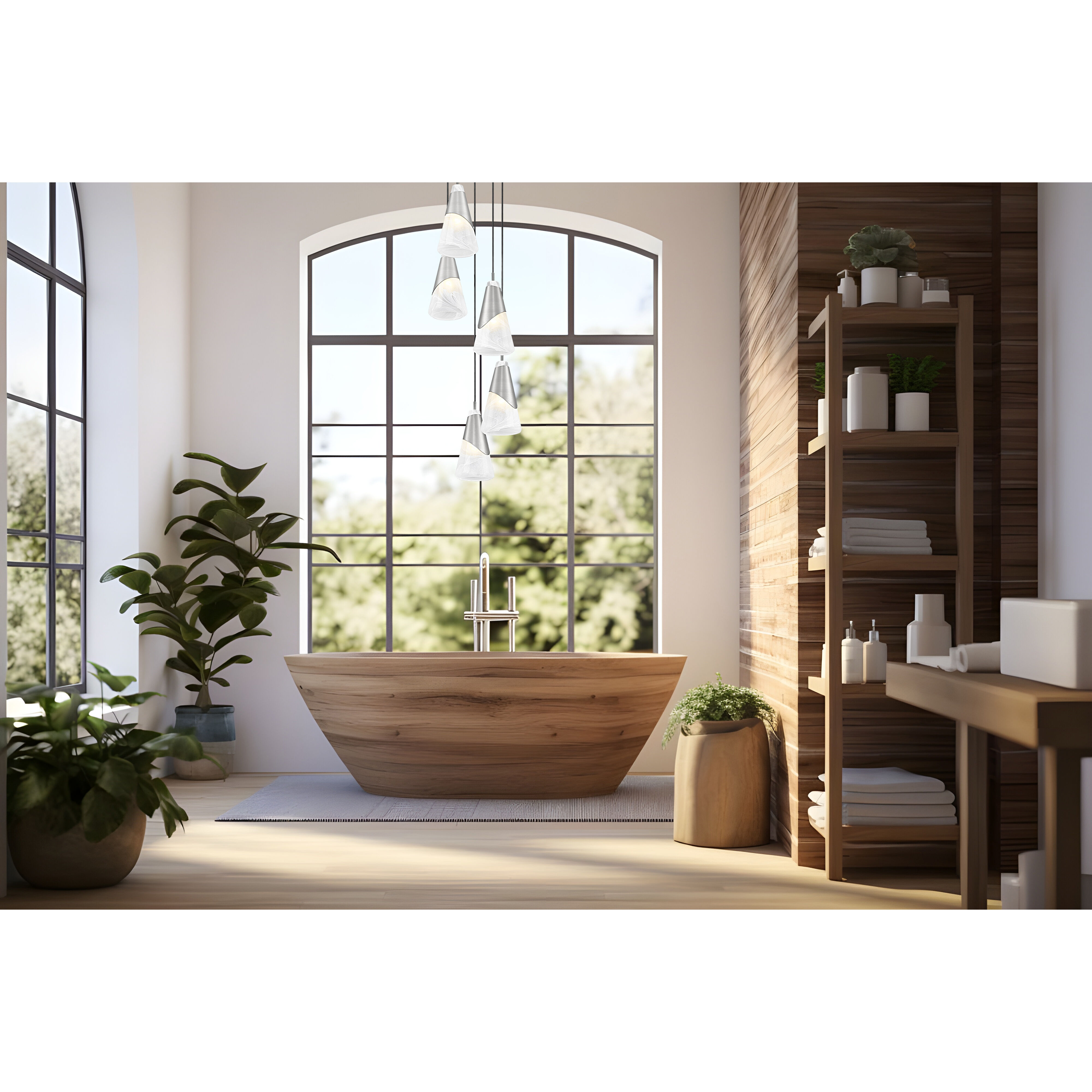 Aimie 5 Light 12 inch Brushed Nickel Chandelier Ceiling Light