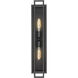 Titania 2 Light 4.75 inch Matte Black Vanity Wall Light