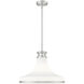 Reznor 1 Light 18 inch Brushed Nickel Pendant Ceiling Light