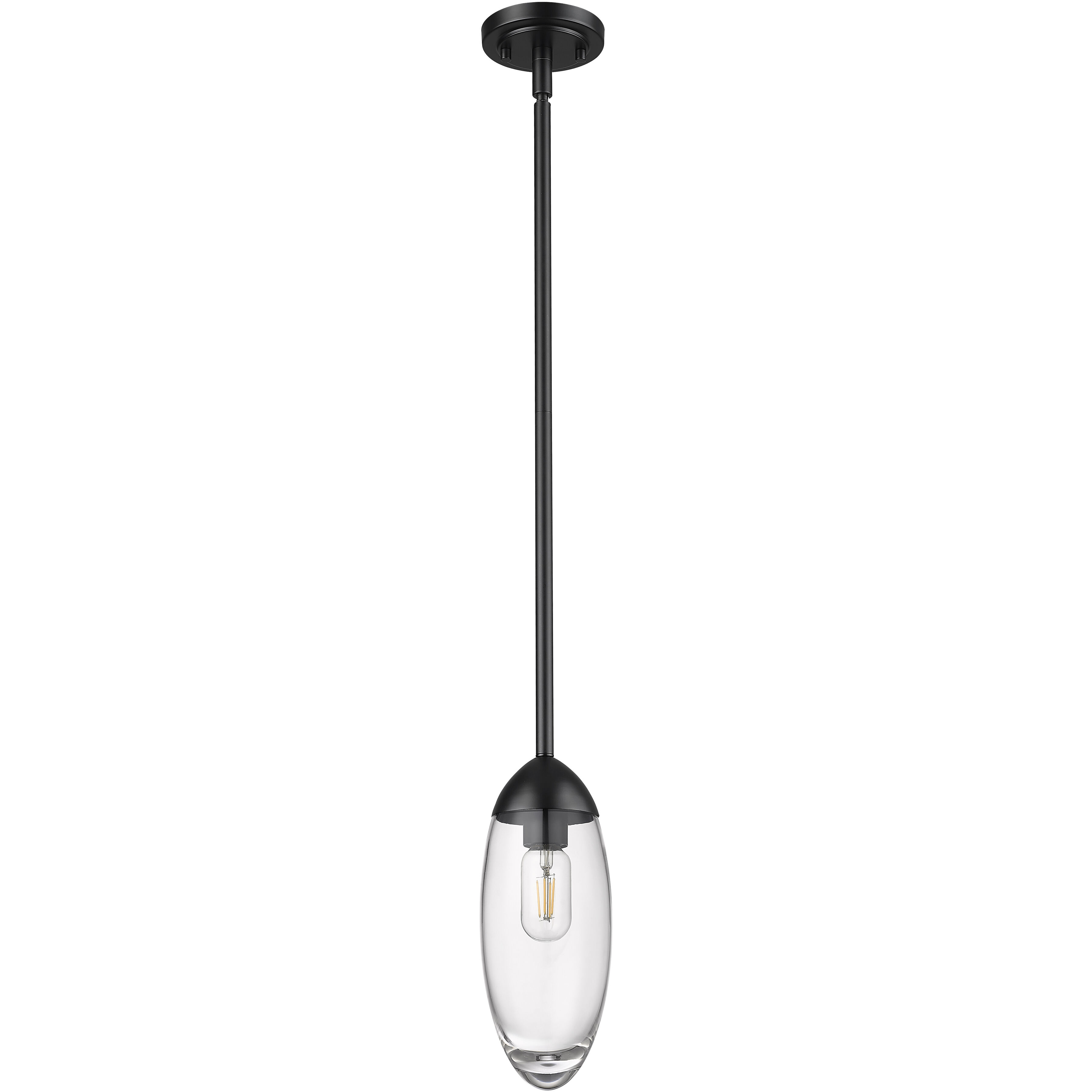 Arden 1 Light 4.5 inch Matte Black Pendant Ceiling Light