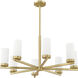 Danica 8 Light 31.5 inch Modern Gold Chandelier Ceiling Light