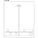 Calumet 5 Light 38 inch Matte Black and Polished Nickel Linear Chandelier Ceiling Light