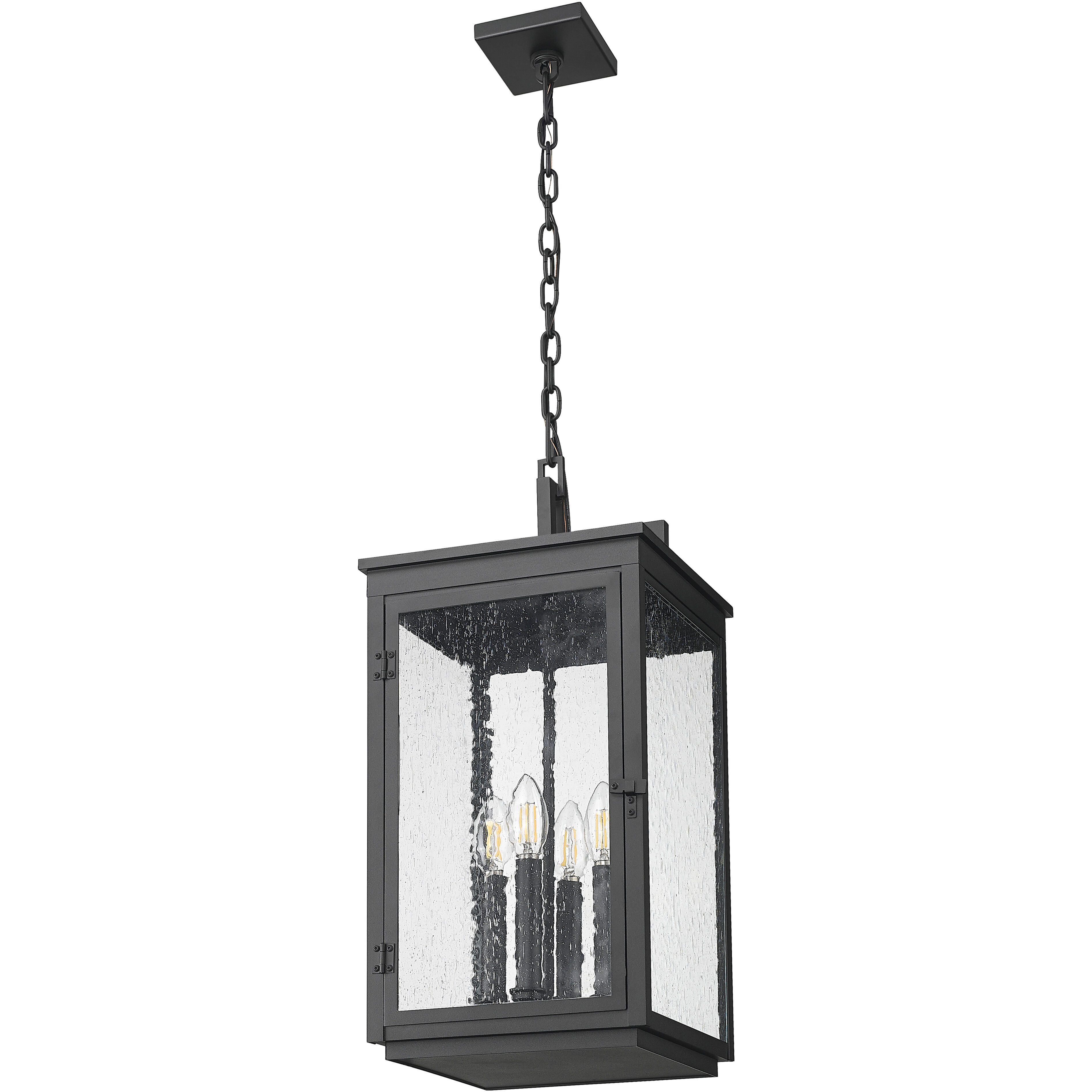 Hartwell 4 Light 10 inch Sand Black Outdoor Chain Mount Ceiling Fixture