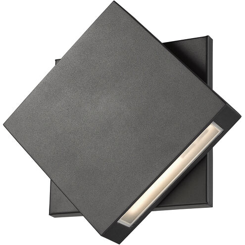 Quadrate LED 11.25 inch Black Outdoor Wall Light