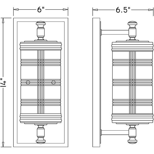 Archer 1 Light 6 inch Polished Nickel Wall Sconce Wall Light