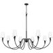 Claudelle 8 Light 65 inch Matte Black Chandelier Ceiling Light