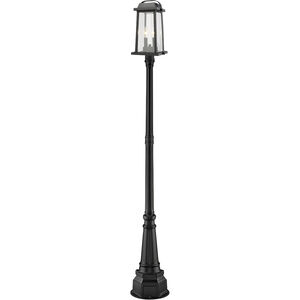 Millworks 2 Light 97 inch Black Outdoor Post Mounted Fixture in 18