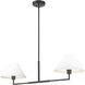 Leila 2 Light 12 inch Matte Black Chandelier Ceiling Light