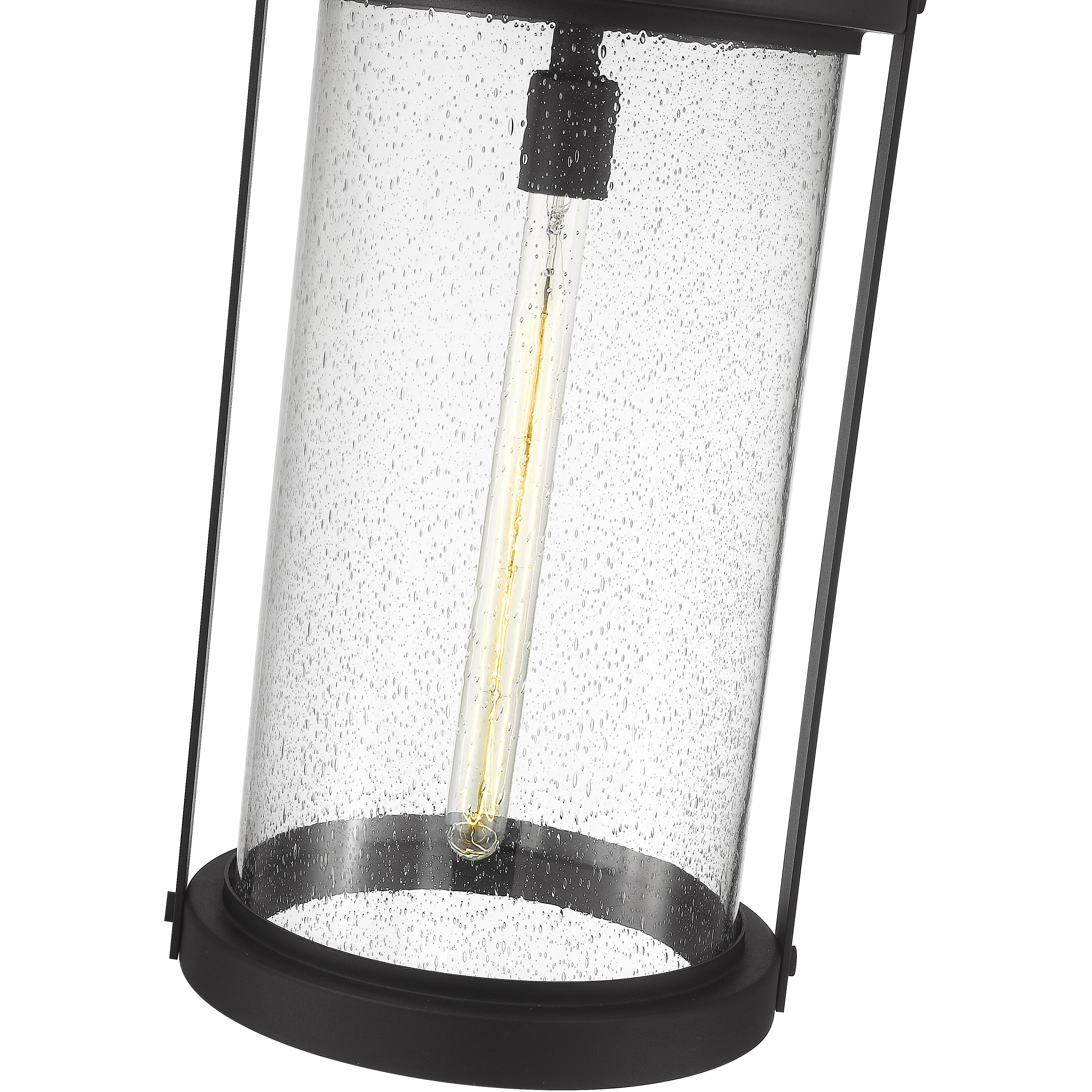 Roundhouse 1 Light 12 inch Black Outdoor Chain Mount Ceiling Fixture