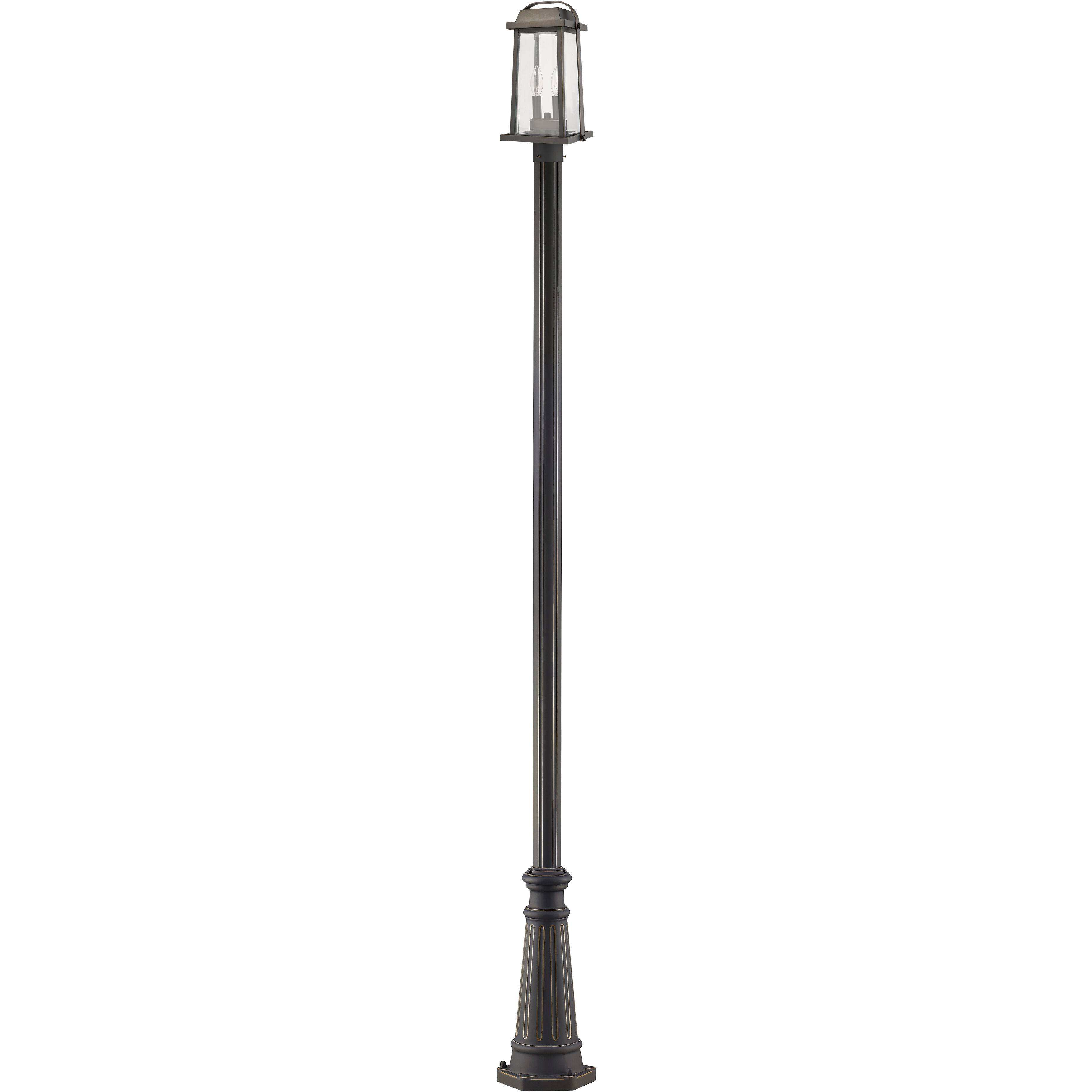 Millworks 2 Light 110.25 inch Oil Rubbed Bronze Outdoor Post Mounted Fixture