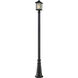 Holbrook 1 Light 109.75 inch Black Outdoor Post Mounted Fixture