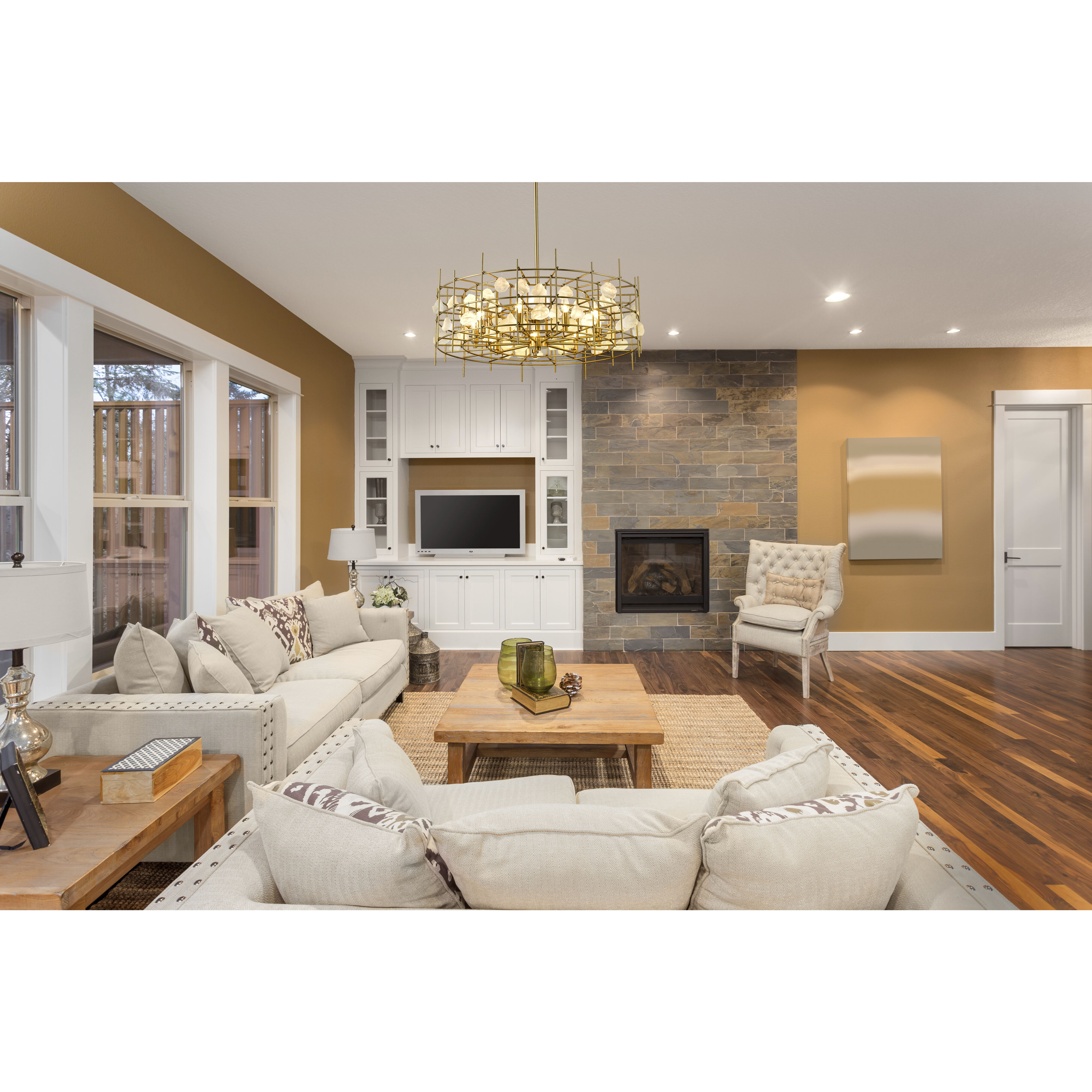 Garroway 9 Light 32 inch Aged Brass Chandelier Ceiling Light