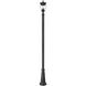 Davina 3 Light 114.25 inch Black Outdoor Post Mounted Fixture in G9