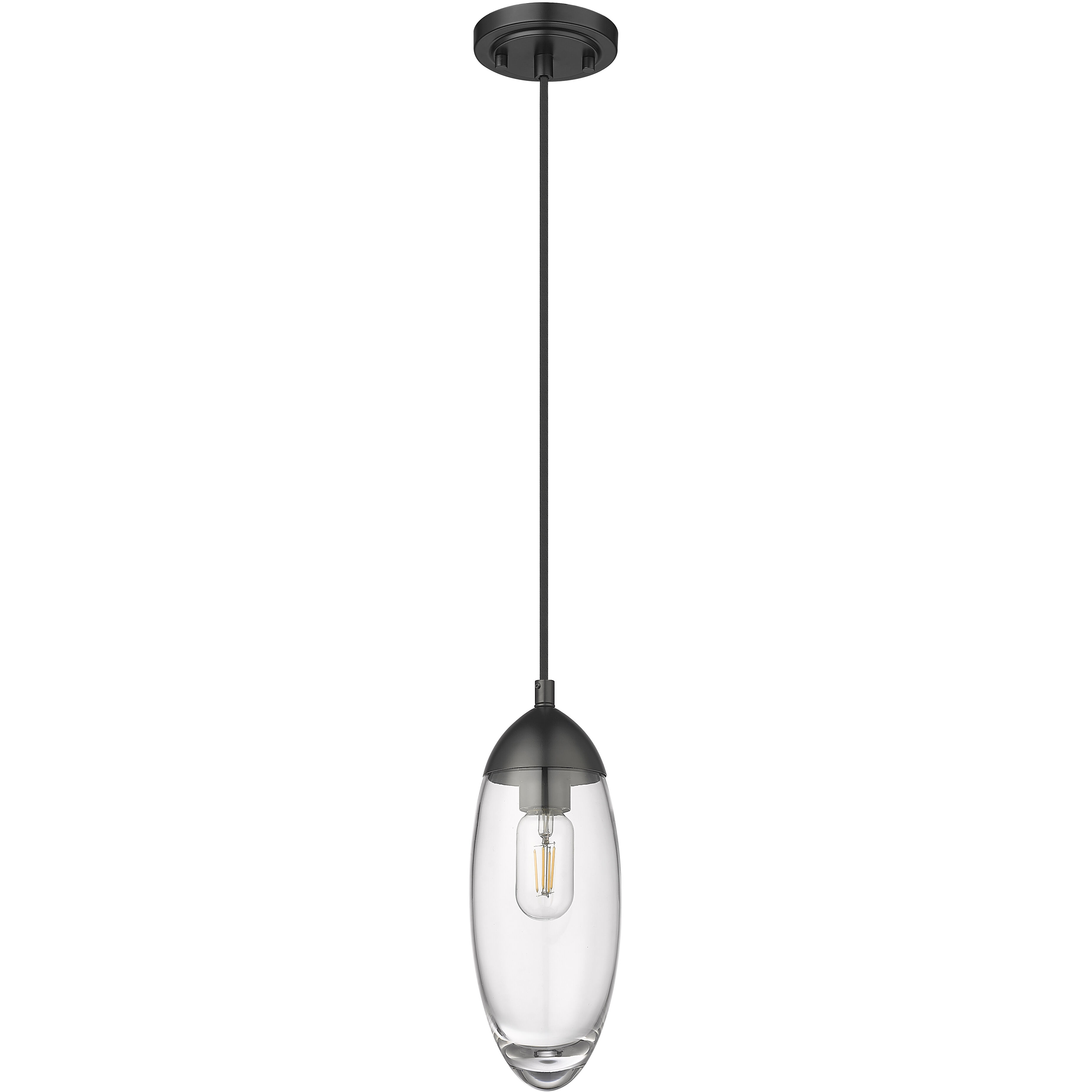 Arden 1 Light 4.5 inch Matte Black Pendant Ceiling Light