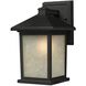 Holbrook 1 Light 10.5 inch Black Outdoor Wall Light