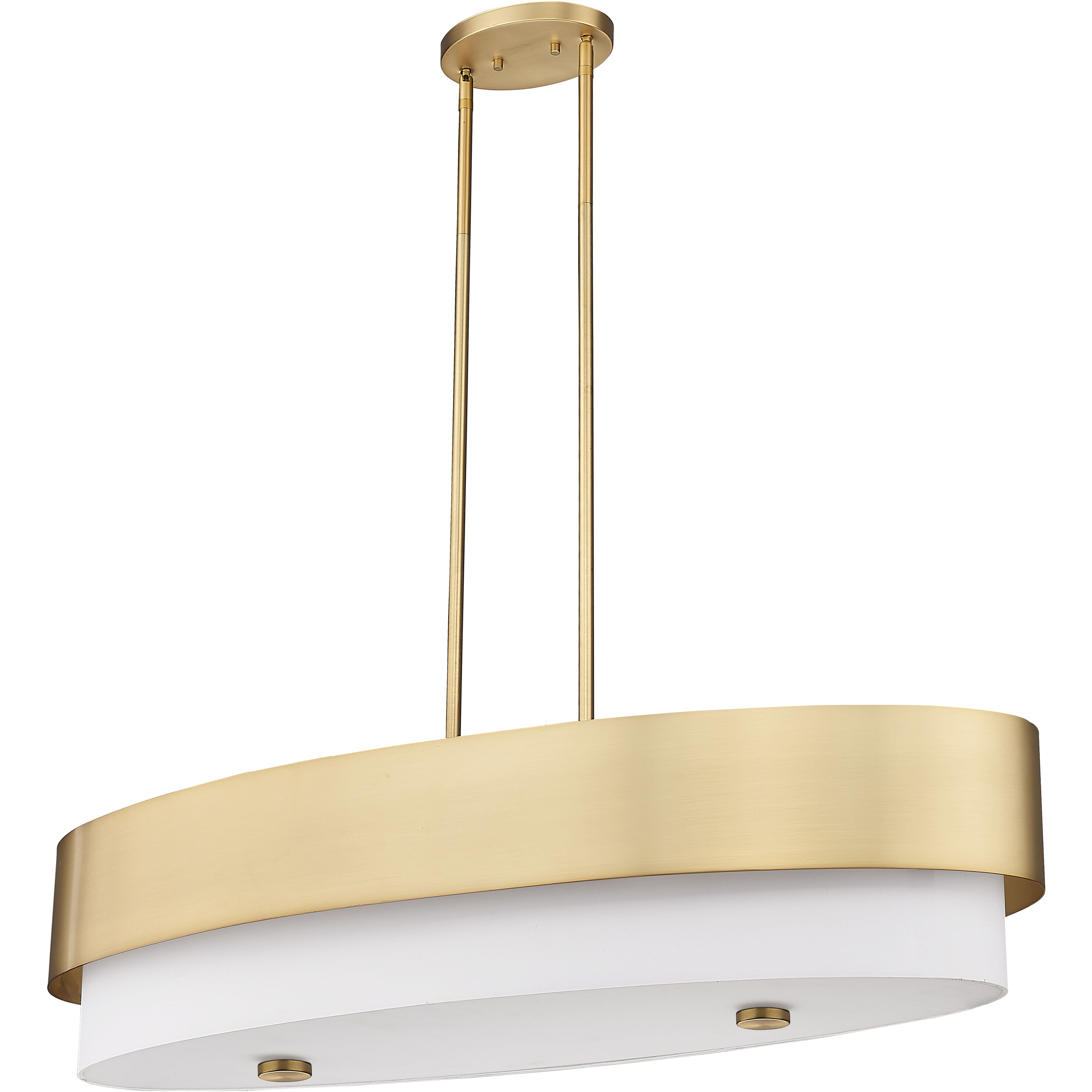 Counterpoint 5 Light 42 inch Modern Gold Linear Chandelier Ceiling Light