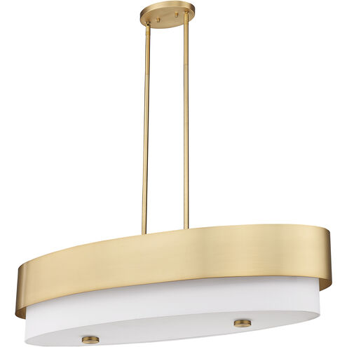 Counterpoint 5 Light 42 inch Modern Gold Linear Chandelier Ceiling Light