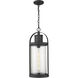 Roundhouse 1 Light 9.25 inch Black Outdoor Chain Mount Ceiling Fixture