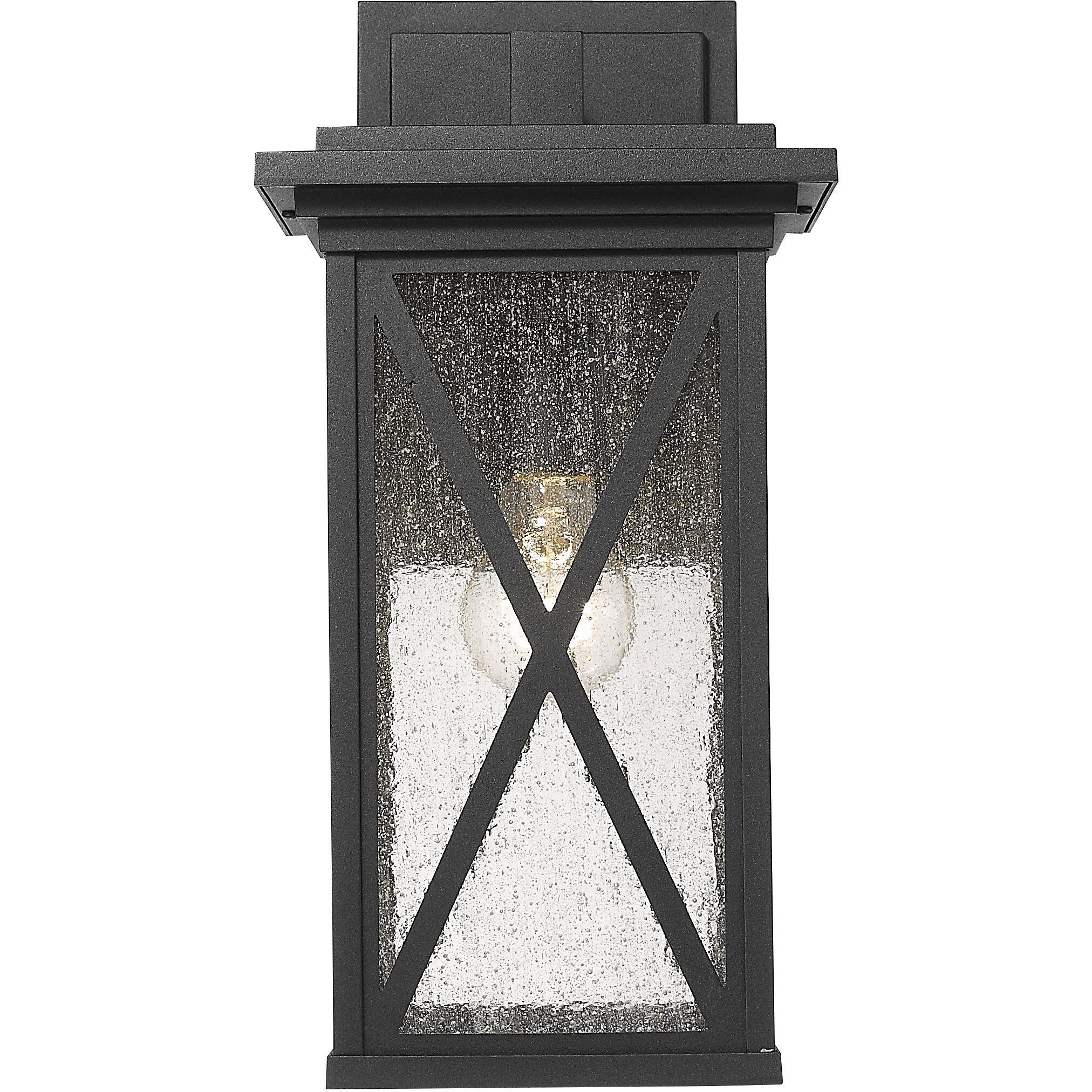 Brookside 1 Light 15.25 inch Black Outdoor Wall Light