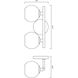 Neoma 2 Light 13.5 inch Modern Gold Vanity Wall Light