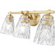 Andree Vanity Wall Light in Modern Gold
