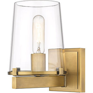 Callista 1 Light 8 inch Rubbed Brass Bath Vanity Wall Light