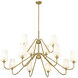 Gianna 12 Light 60.25 inch Modern Gold Chandelier Ceiling Light