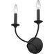 Arabella 2 Light 10 inch Matte Black Wall Sconce Wall Light