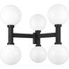 Laurent 6 Light 39 inch Black Outdoor Post Mount Fixture