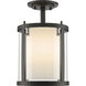Willow 3 Light 9 inch Olde Bronze Semi Flush Mount Ceiling Light