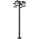 Portland 4 Light 99 inch Black Outdoor Post Mounted Fixture