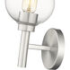 Sutton 1 Light 6 inch Brushed Nickel Wall Sconce Wall Light