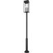 Nova 5 Light 129.75 inch Black Outdoor Post Mounted Fixture in Clear Glass
