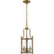 Wyndham 3 Light 9 inch Heirloom Brass Chandelier Ceiling Light in 8