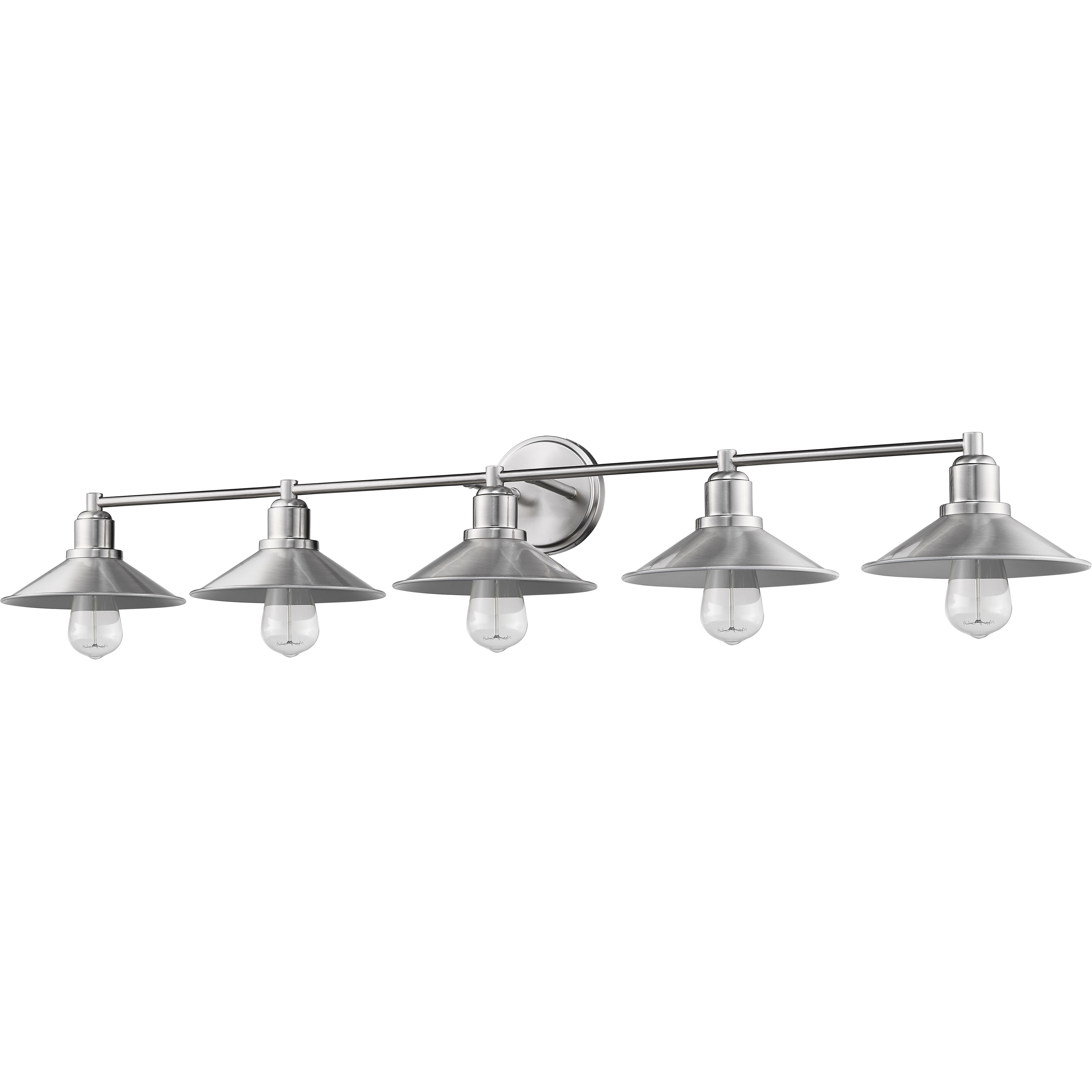 Casa 5 Light 46 inch Brushed Nickel Vanity Wall Light in Brushed Nickel Steel