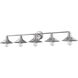 Casa 5 Light 46 inch Brushed Nickel Vanity Wall Light in Brushed Nickel Steel
