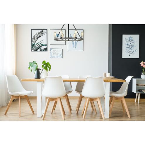 Kirkland 6 Light 25 inch Ashen Barnboard Chandelier Ceiling Light