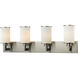 Savannah 4 Light 31.5 inch Brushed Nickel Vanity Wall Light