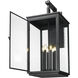 Hartwell 6 Light 36 inch Sand Black Outdoor Wall Light